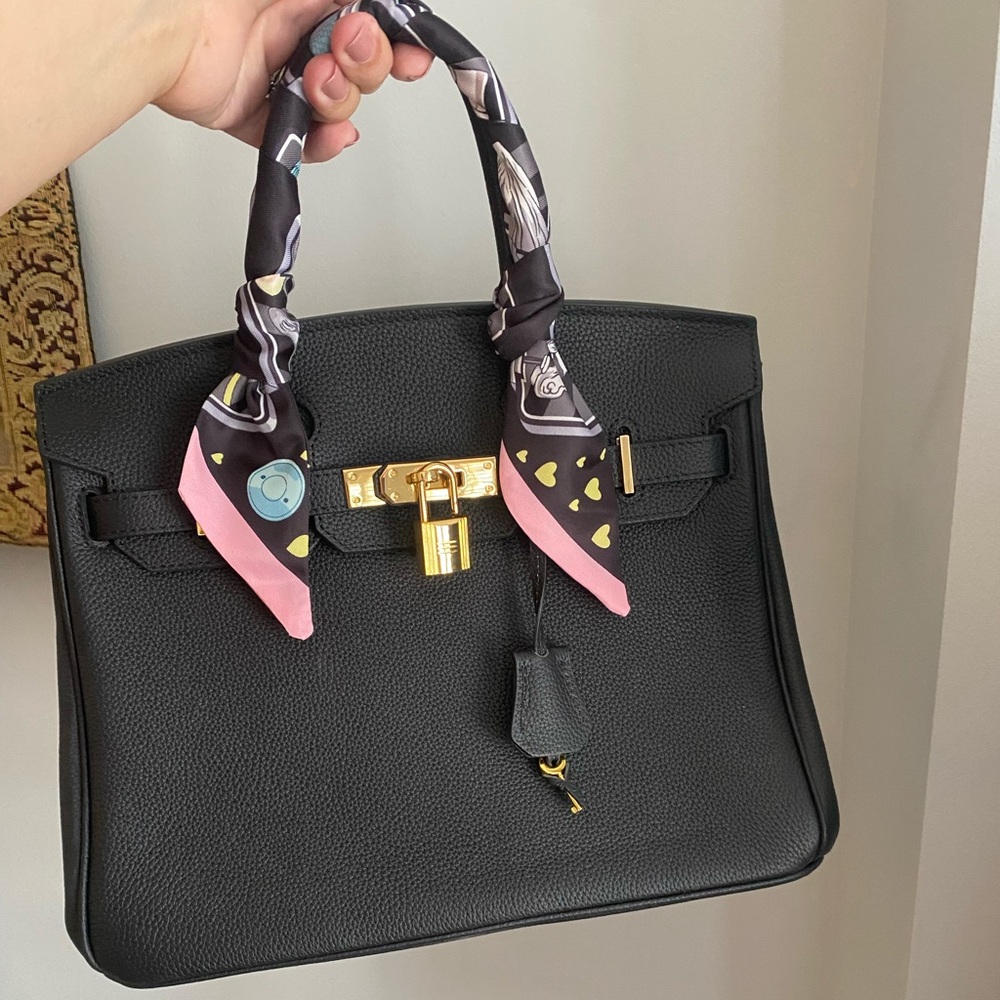 Popsewing Bag in Black With Gold Hardware